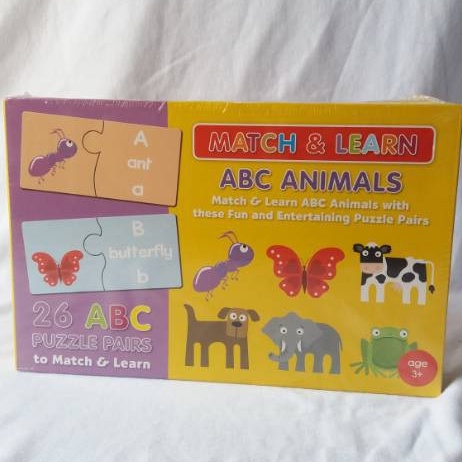 Match &amp; Learn ABC Animals Puzzle Card