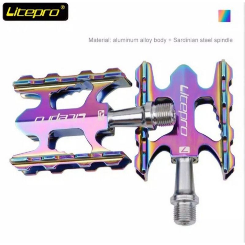 LITEPRO bearing pedal rainbow original folding bike SELI MTB PEDAL PELANGI CNC
