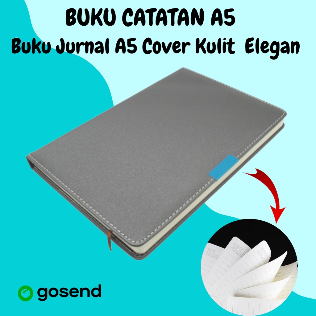 

Buku Catatan Jurnal Bisnis Cover PU Kulit Waterproof Kertas A5 Elegan