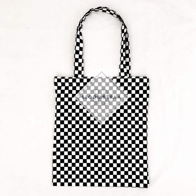 Custom Tote Bag Kanvas Motif Corak 35x40 Canvas Tote Bag Tas Kanvas