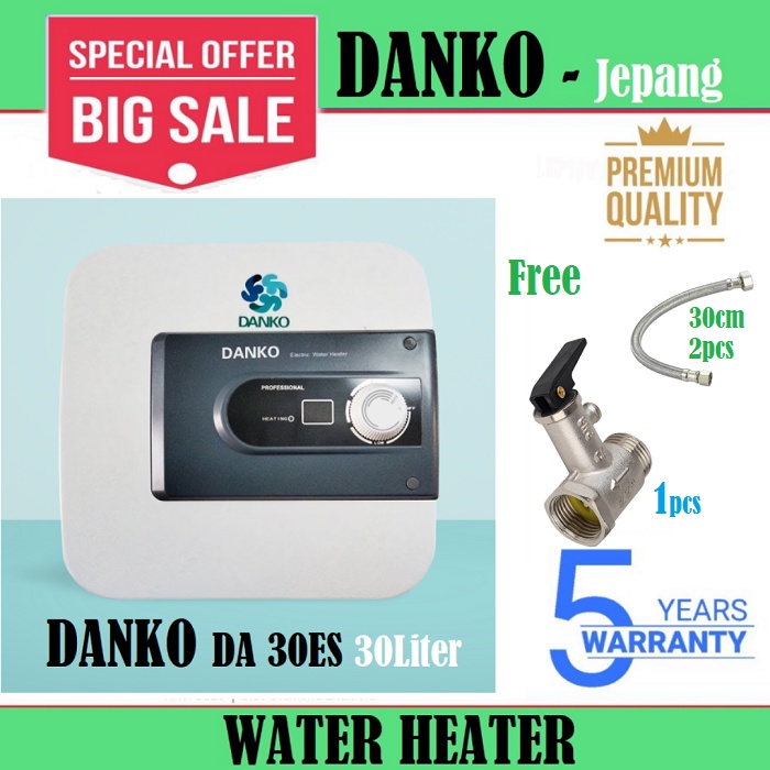 Water Heater Pemanas Air DANKO ORIGINAL 30 Liter Bergaransi Low Watt