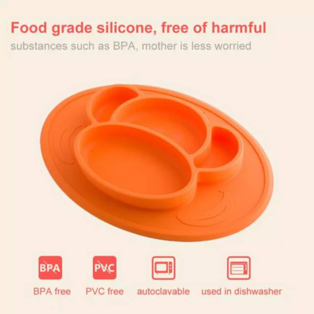 Silicone Platemat Monkey / Piring Silikon Anak