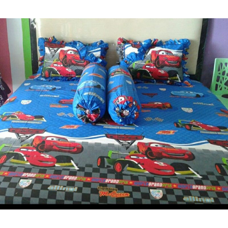 Sprei anak / sprei motif mobil / sprei karakter anak / sprei homemade
