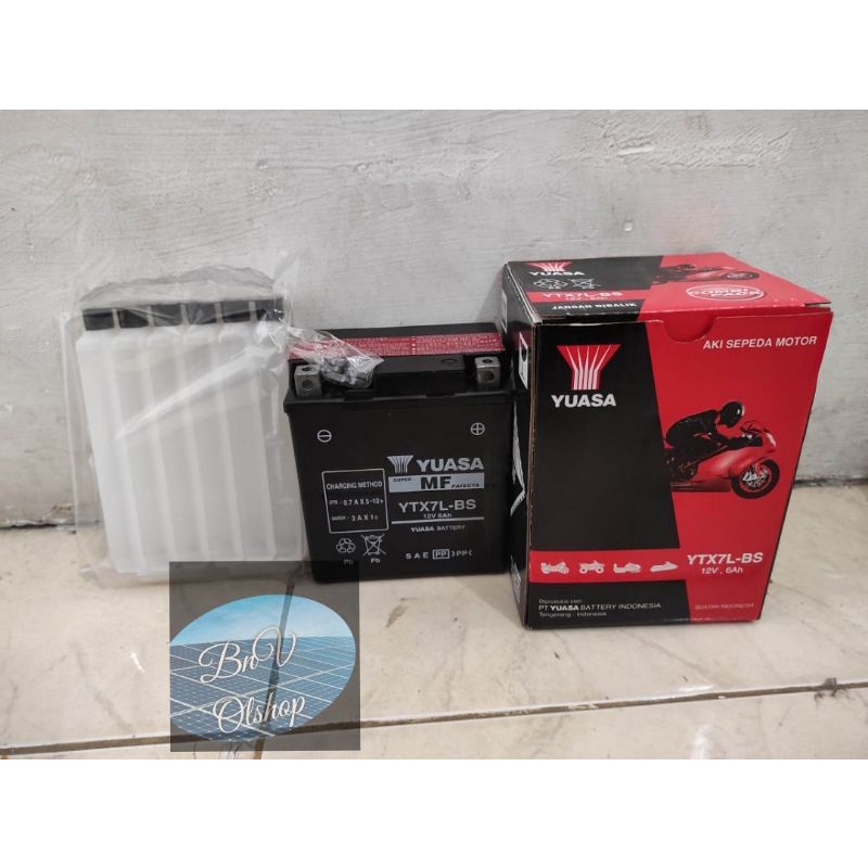 Aki YTX7L-BS Yuasa MF motor 12v 6ah