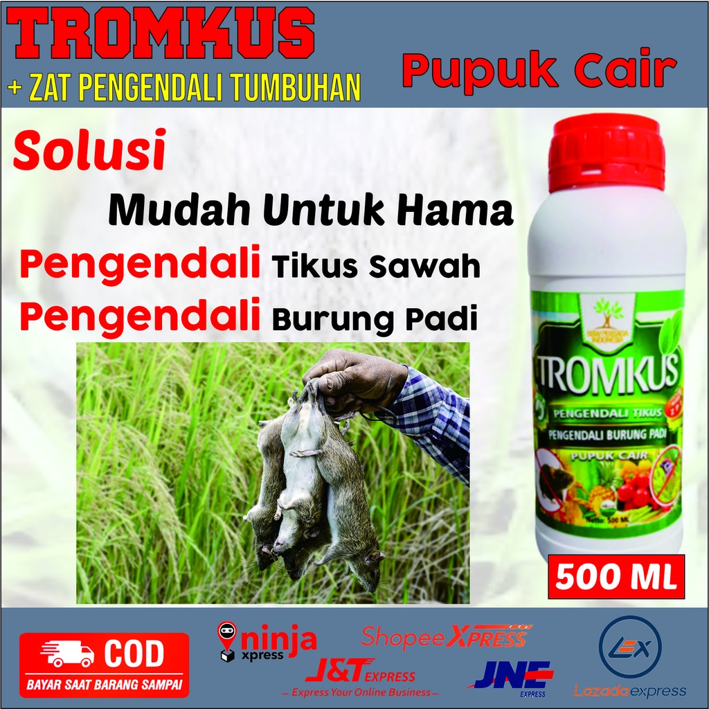 PRODUK- [PROMO MURAH] PUPUK CAIR TROMKUS OBAT HAMA RACUN TIKUS & BURUNG PADI - TROMKUS OBAT RACUN