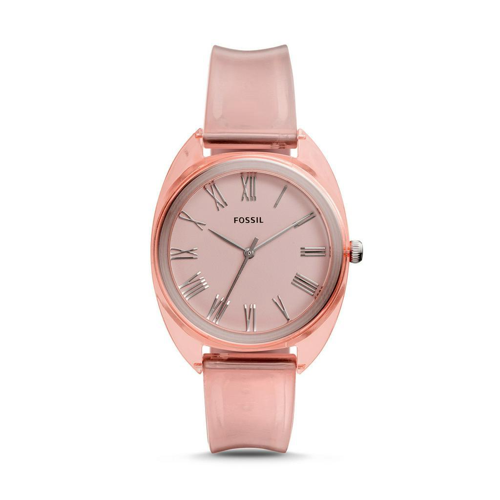 Fossil Jude Three-Hand Peach Silicone Watch [ES4856]