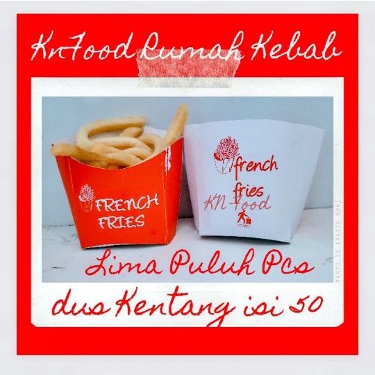 

Box Kardus French Fries Kecil - Dus Kentang Goreng Kecil 50 pcs