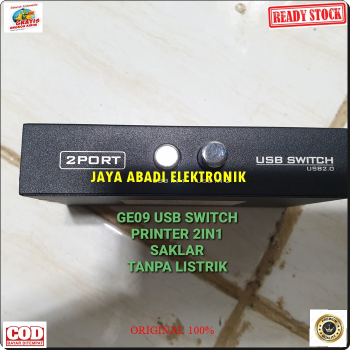 G09 ORIGINAL PEMBAGI PRINTER 2 PORT 2IN1 CPU PC LAPTOP COPY FOTOCOPY MANUAL SWICTH TANPA LISTRIK SHARING JOIN SWICTHING SAKLAR KOMPUTER MESIN usb print 2port cpu pc laptop manual switch tanpa listrik sharing switching saklar Tidak pakai listrik hnya sak