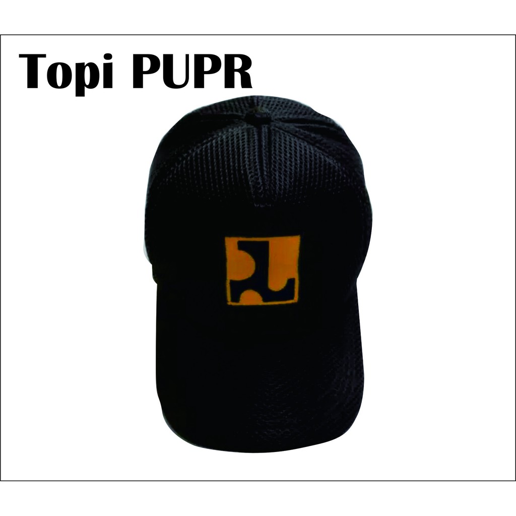 TOPI PUPR  Bordir komputer bahan double mess  ALL Size
