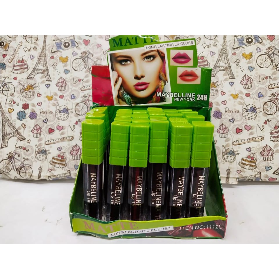 [ 24 PCS ] MAYBELINE 1112 LIPGLOSS MATTE - LIPCREAM MAYBELLINE KODE 1112L PERBOX ISI 24 PC - 90011 / 721