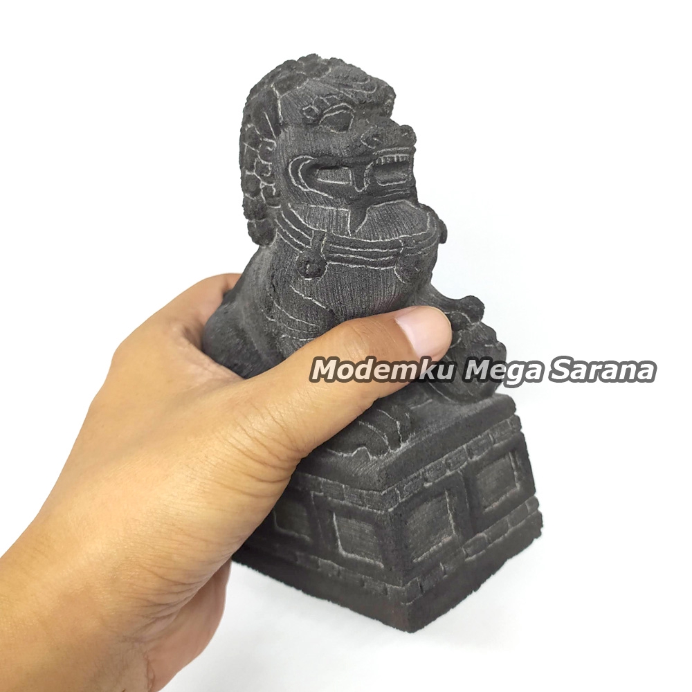 Sepasang Miniatur Arca Patung Singa Samsi - T9