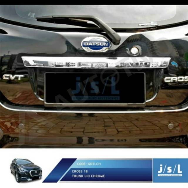 Trunk lid/ list bagasi belakang Datsun cross chrome jsl