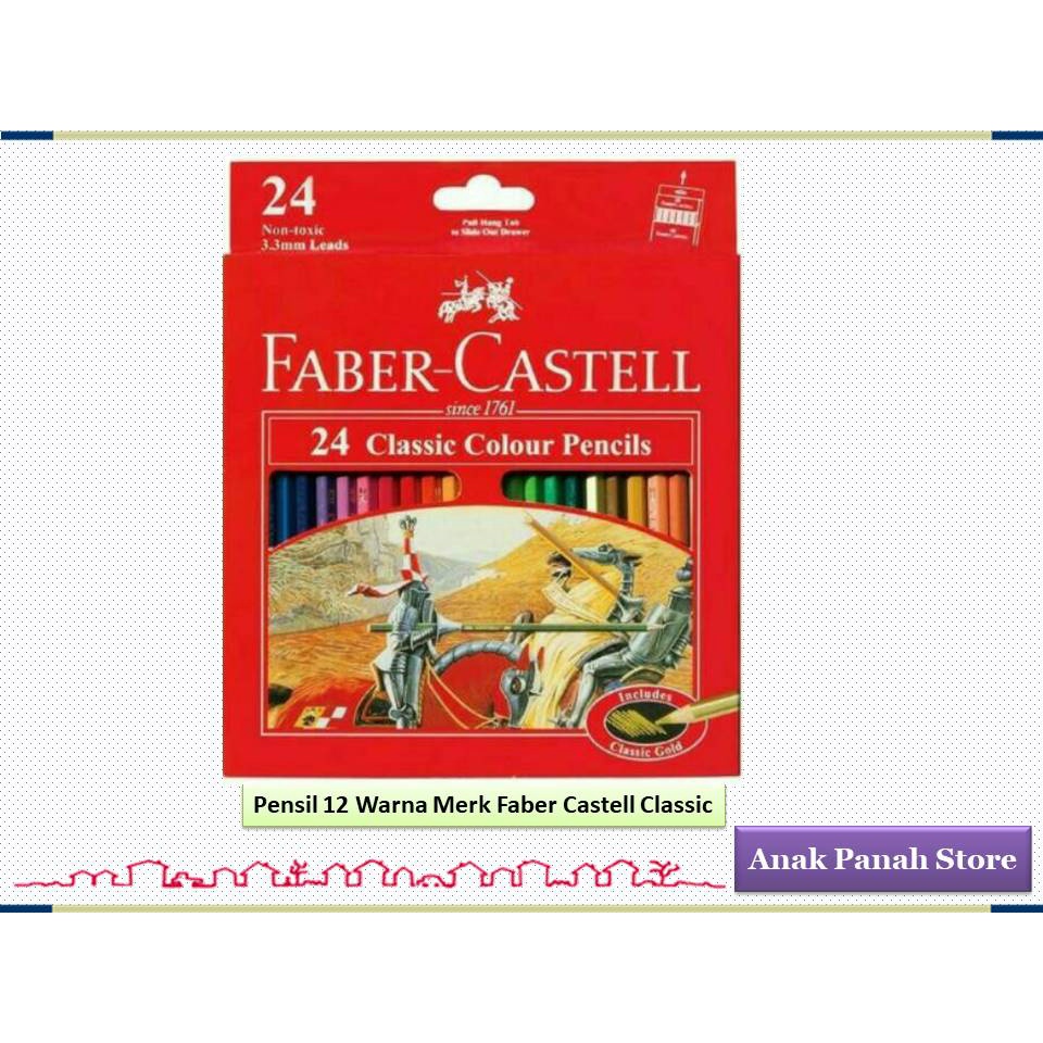 

Pensil Warna 24 Warna Merk Faber Castell Classic ( isi 24 pcs )