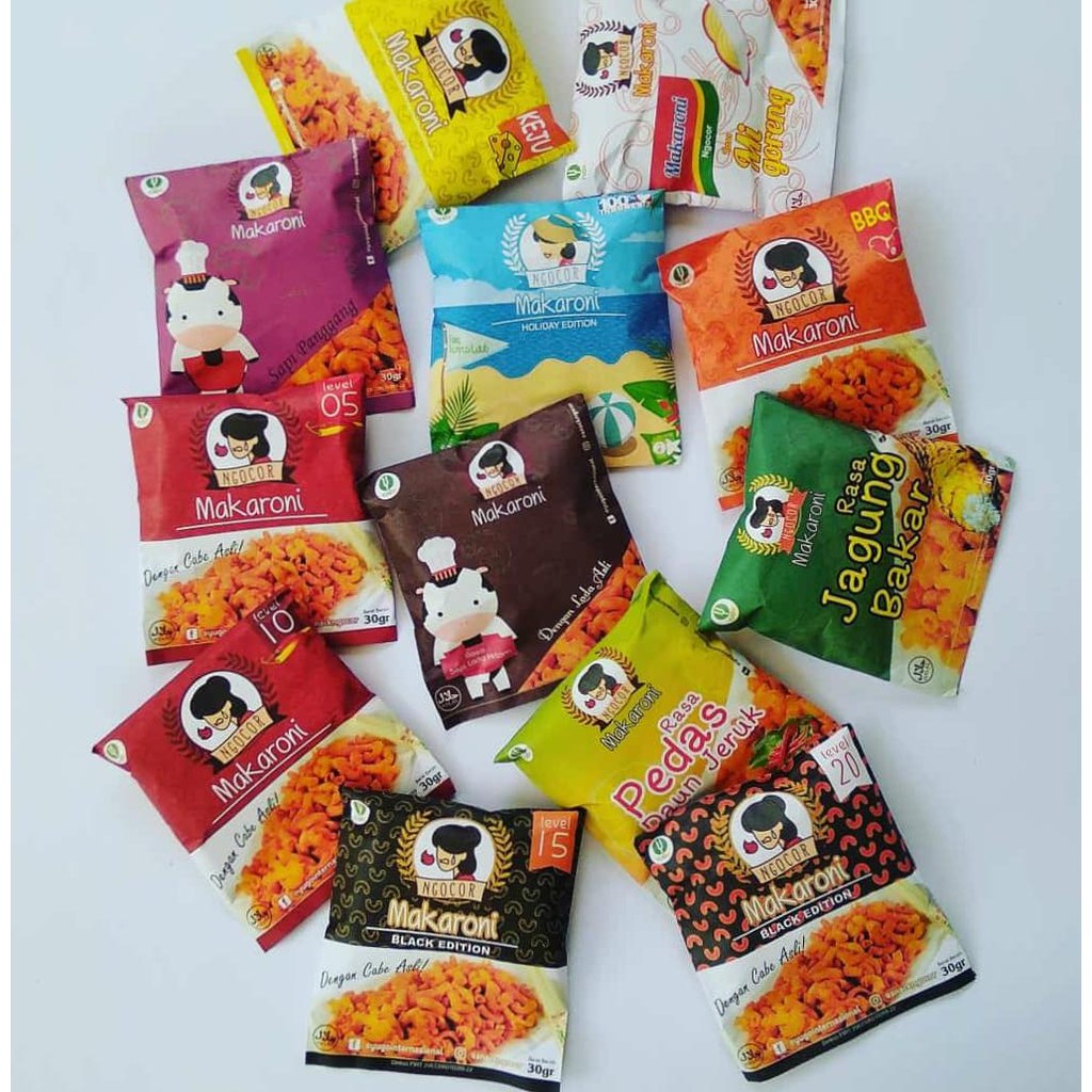 

JAJAN CEMILAN Makaroni Ngocor (Paket 33 Pcs / Paket 1 KG ) READY STOK