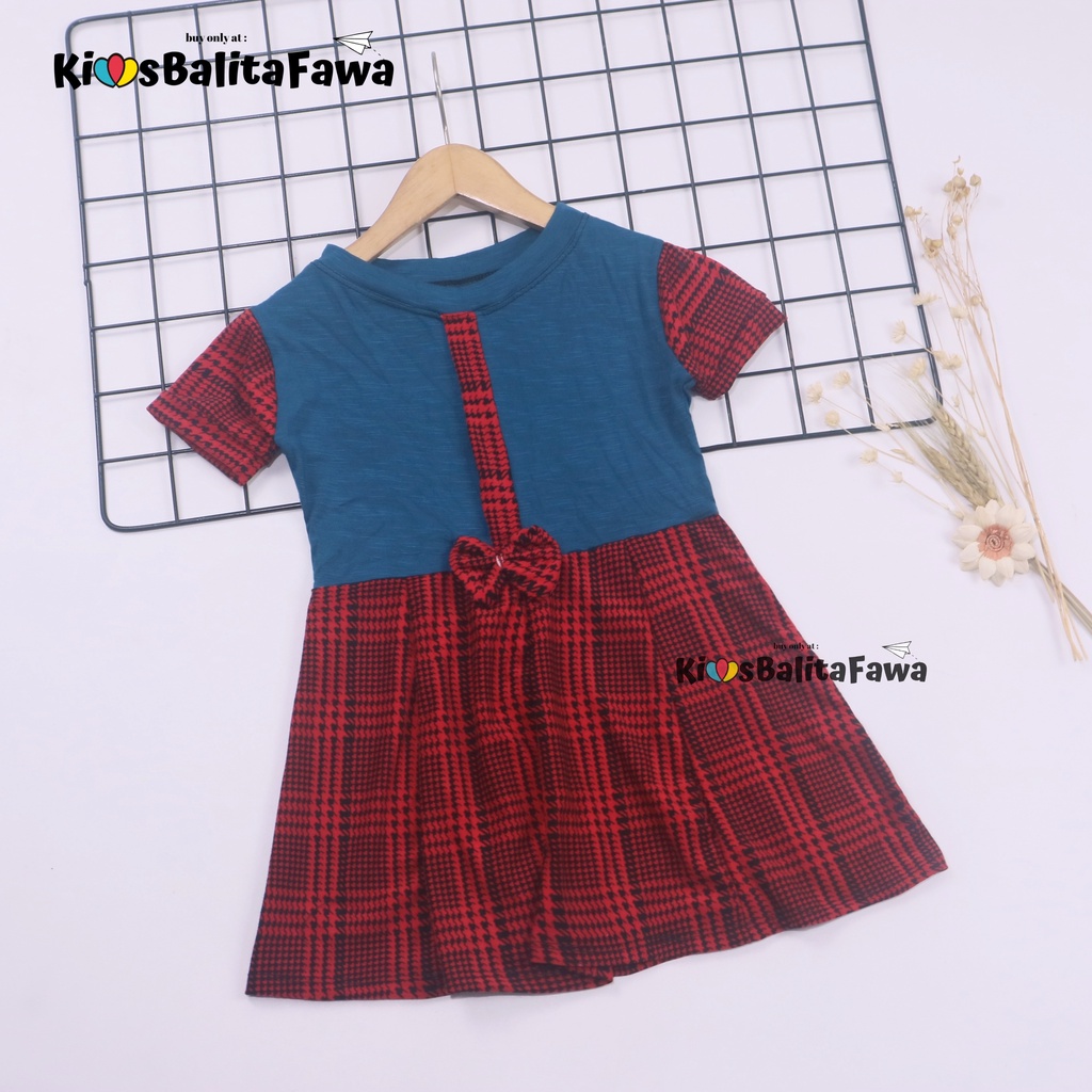 [NATAL] Dress Pita uk 1-2 Tahun / Dres Lengan Baju Gaun Pesta Anak Perempuan Harian Kids Adem Murah