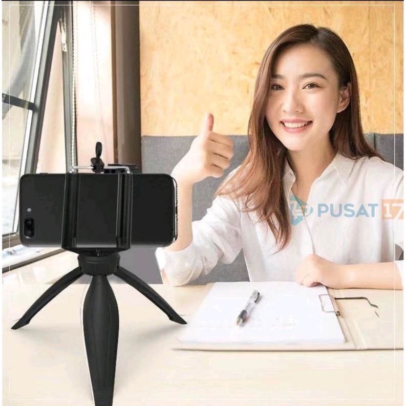 STAND HP PHONE HOLDER STABILITAS 360 DERAJAT UNIVERSAL TRIPOD HANPHONE ADJUSTABLE