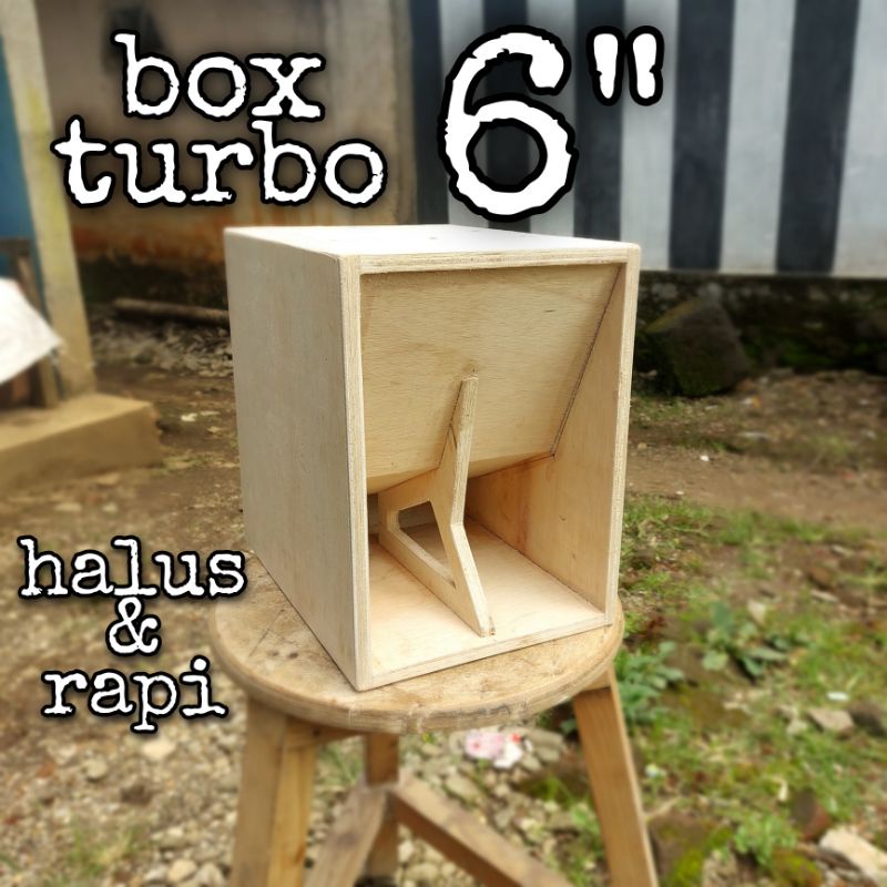 BOX TEMPAT SPEAKER AUDIO SOUND SYSTEM MINIATUR RUMAHAN MODEL TURBO SINGGEL 6 INCH