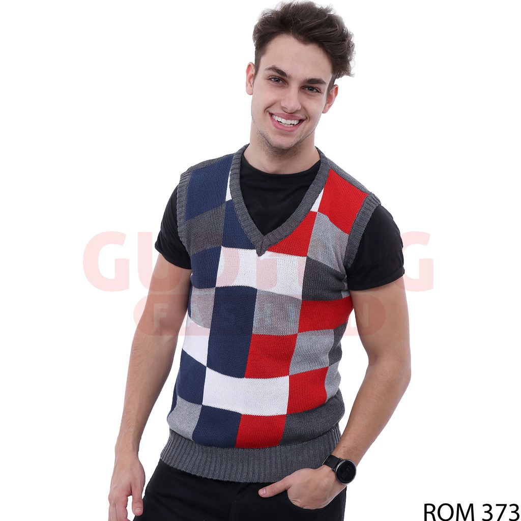 Sweater Rompi Rajut Pria - ROM 373