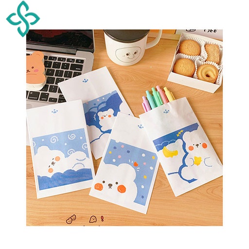 

Simple Ins Paper Bag Tas Penyimpanan Kartun Lucu Mini Snack Candy Bear Tas Hadiah Ulang Tahun SS