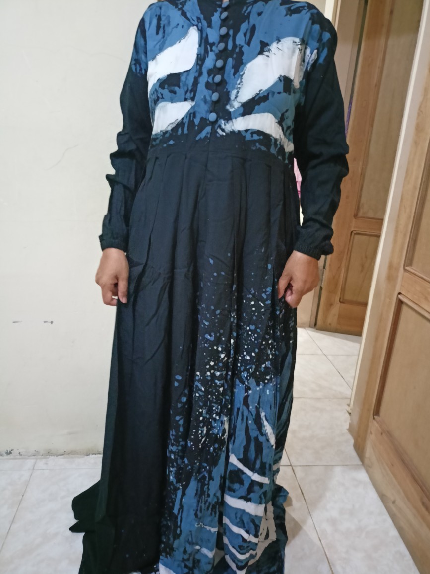 Gamis Twil Abstrak An Super Grade A Motif Malaman Terbaru Terlaris Termurah Batik