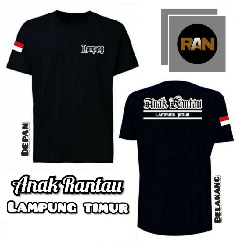 T-shirt Baju Kaos Anak Rantau Lampung - Lampung timur (bisa custom nama daerah sesuai selera) l Kaos