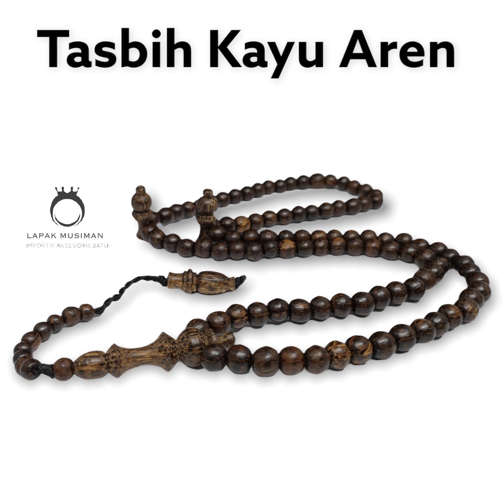 [Bayar di Tempat] Tasbih 99 Butir Kayu Aren Asli Garansi Tasbih Muslim