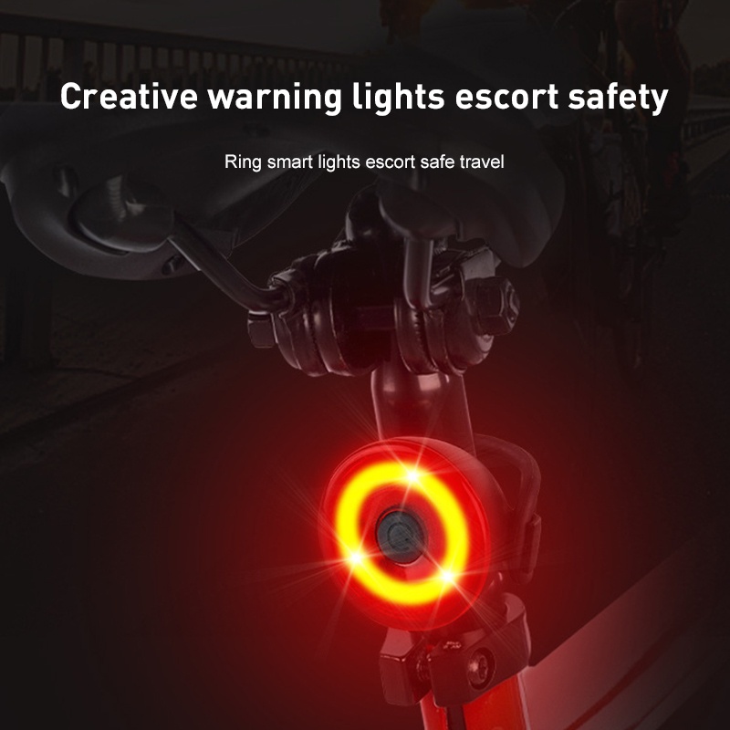Waterproof Bicycle Front Light LED Taillight Aluminum Alloy ABS Safety Cycling Rear Light