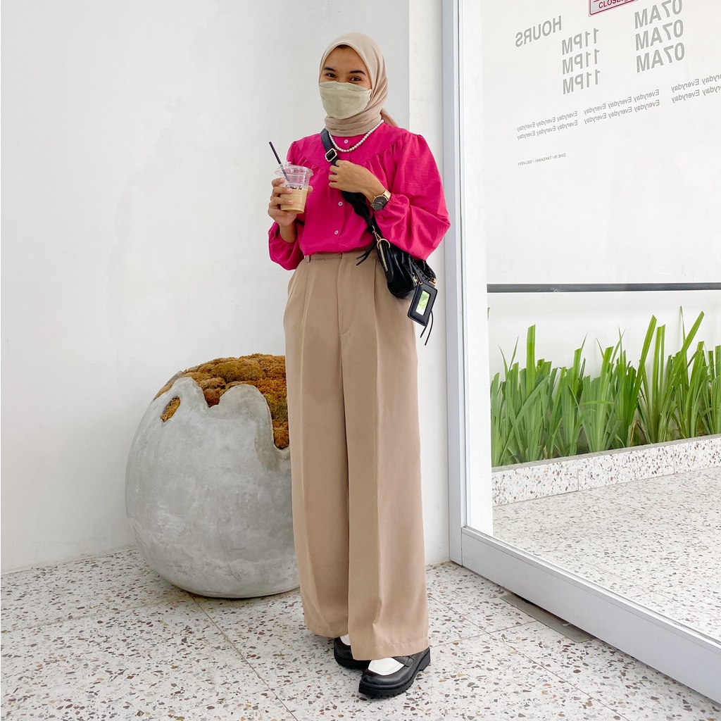 RX FASHION - RASHIFA SHIRT BLOUSE XXL KATUN TWISTCONE / RIANA KEMEJA BLOUSE OVERSIZE /  BLOUSE SURIA PREMIUM - NN