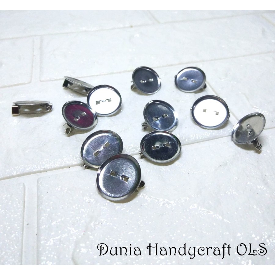 Tatakan Peniti 2 cm ISI 12 PCS Tatakan Bros DIY bahan kerajinan tangan
