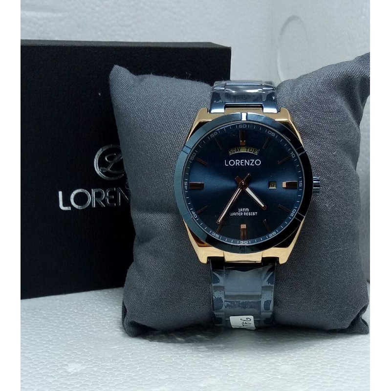 Jam Tangan Pria Lorenzo Original Tanggal Hari Aktif