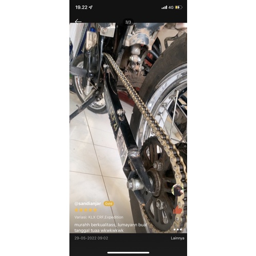 Rantai gold original expedition Rante Cross KLX 428H 140L 520H 130LCRF KLX BF/DT WR 155 Trail GOLD