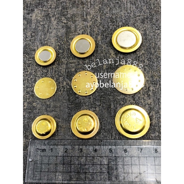 magnet pin bulat gold 10mm 12mm 15mm magnet pin nama yang lencana