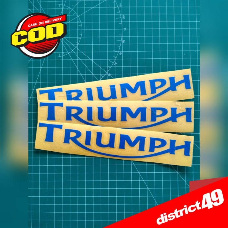 Cutting sticker Triumph - Stiker cutting Triumph - Stiker Triumph - Stiker Motor Mobil Helm