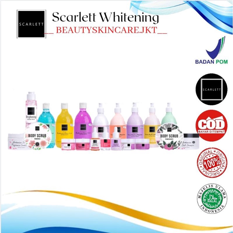 Scarlett Whitening Body Lotion | Body Wash | Body Scrub Scarlett