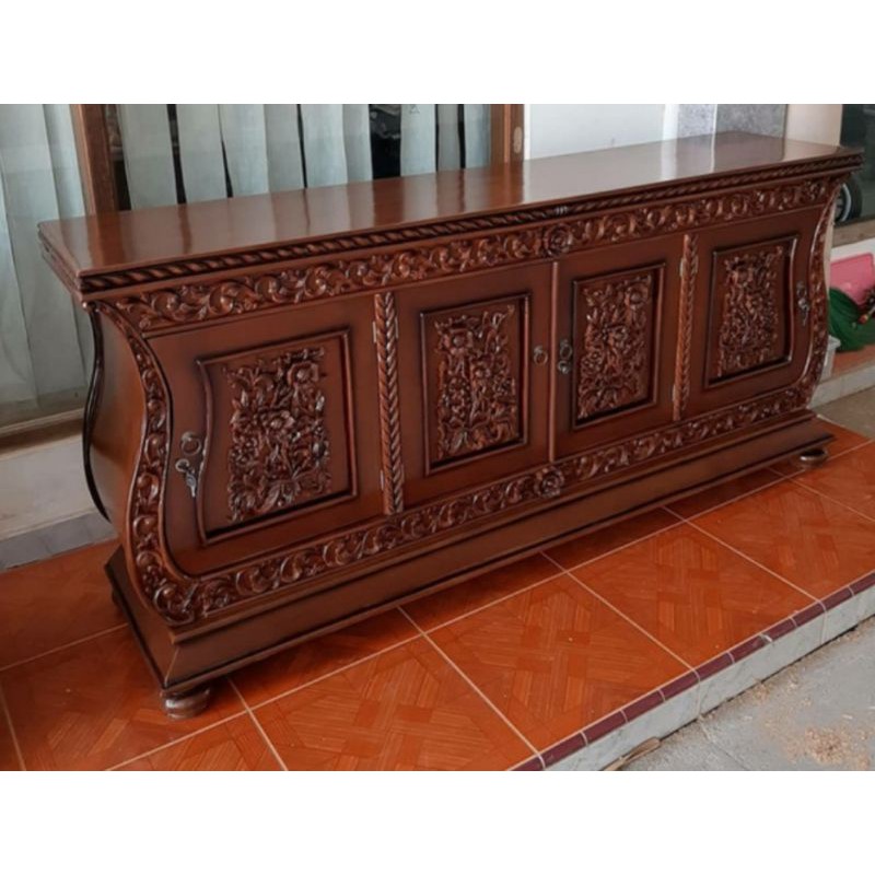 BUFET BIOLA KAYU JATI MEJA TV BIOLA KAYU JATI JEPARA