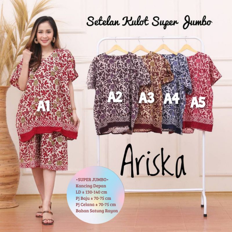 Babydoll Batik Super Jumbo XXXL/Setelan Pendek Super Jumbo Batik/Setelan Gogo Batik Jumbo XXXL
