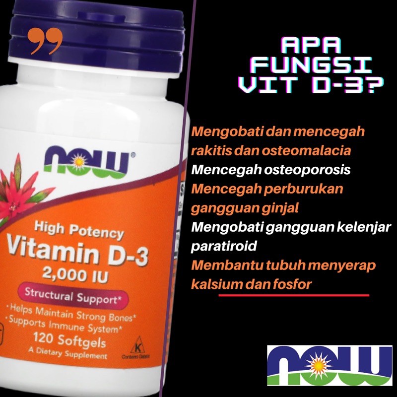 NOW FOOD FOODS VITAMIN D 3 D3 2000 IU 2000IU 120 SOFTGEL VEGAN NON CHEMICAL NATURAL 100% SUPLEMEN