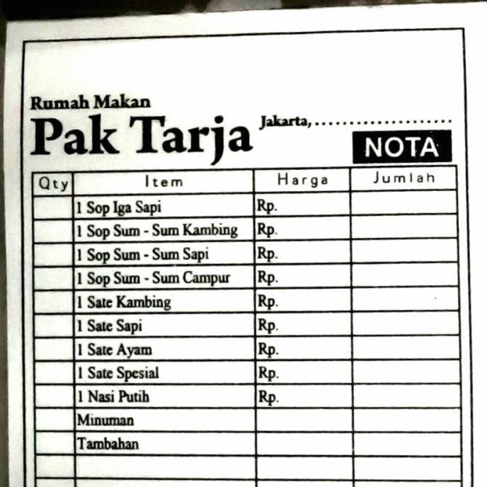 

cetak nota 1ply 1rim