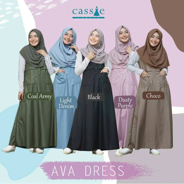 Gamis AVA Denim DRESS BY CASSIE LABELS