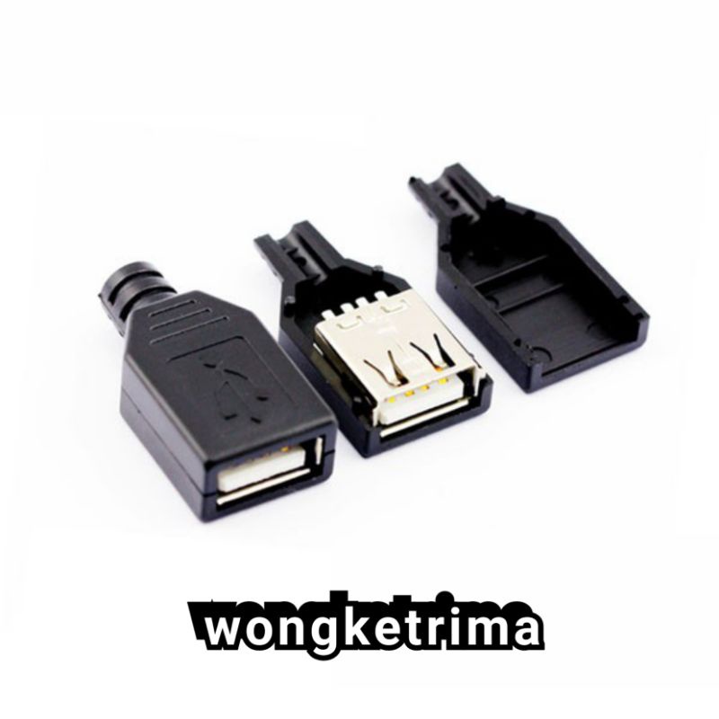 soket USB female USB cewek soket usb betina 4 pin