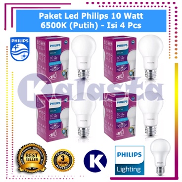 Bundling Paket 4pcs Lampu Led Philips 10w 10watt 10 watt (Gratis Kardus Pelindung)