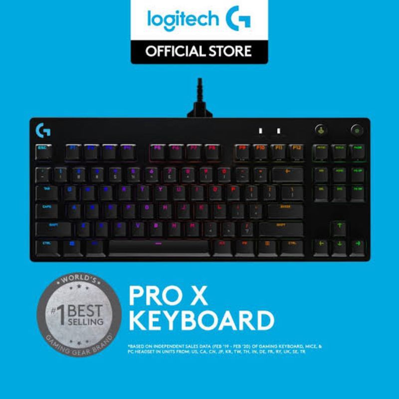 Logitech PRO X TKL Mechanical GAMING KEYBOARD GX BLUE SWITCH ORIGINAL