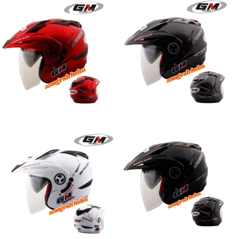 HELM GM NEW IMPREZZA SOLID DOUBLE VISOR
