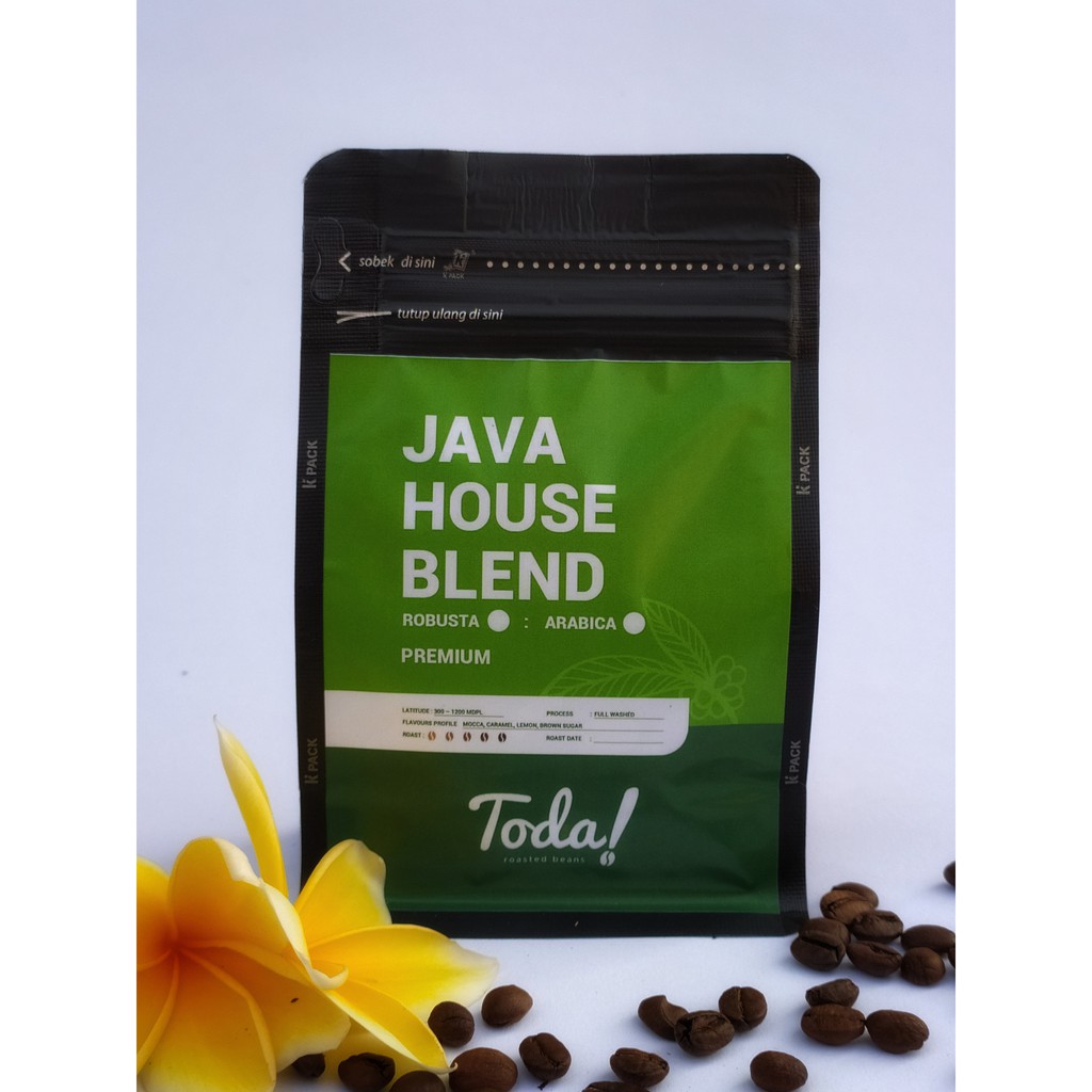 

Java House Blend Coffee Beans Grounds Grade 1 Premium Terbaik 100 gr