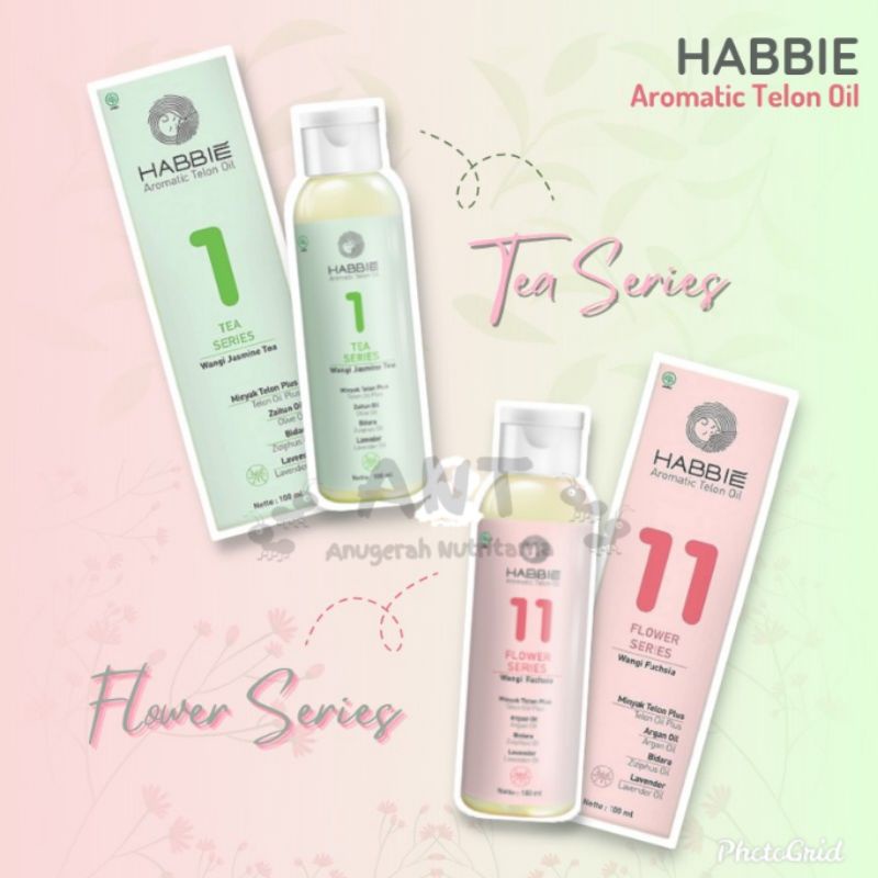 Habbie Minyak Telon Baby Aromatic Tea Series and Flower Series 100ml