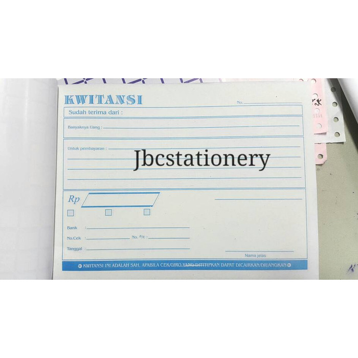 

A401Xjex Kwitansi Ncr 2 Rangkap D501Cnf