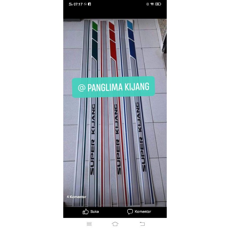 Lis Body kijang Grand shock,long 1,5 dan 1,8 Lis Body kijang Super G Dan Kijang Super long