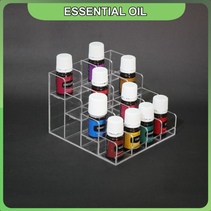 

Promo Rak Botol Essential Oil Model Bertingkat Bahan Acrylic Isi 16