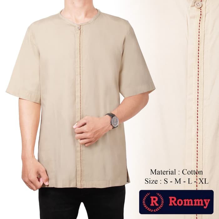 terbaru  Baju Koko Muslim eXe Pria - Oblong Coklat