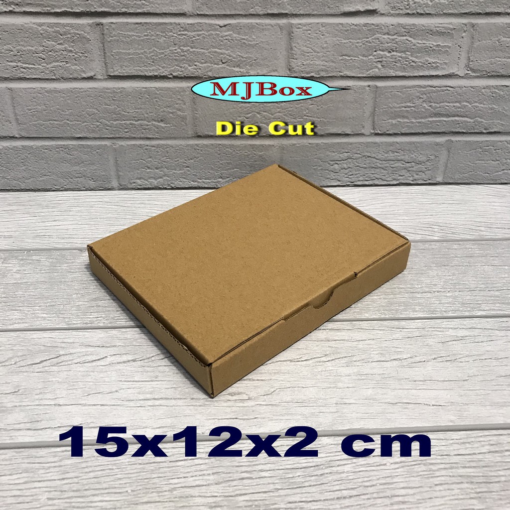 Kardus 15 x 12 x 2 cm ....Die cut  ( untuk pembelian di atas 10 pcs harga lebih murah )-1